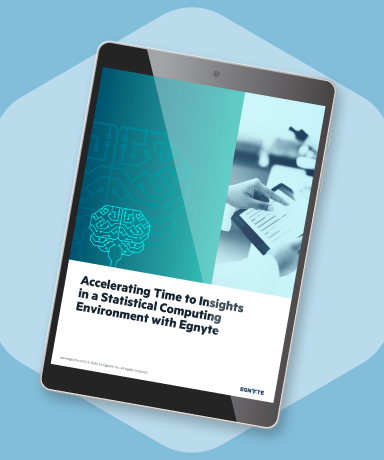 Accelerating Time to Insights in a Statistical Computing Environment