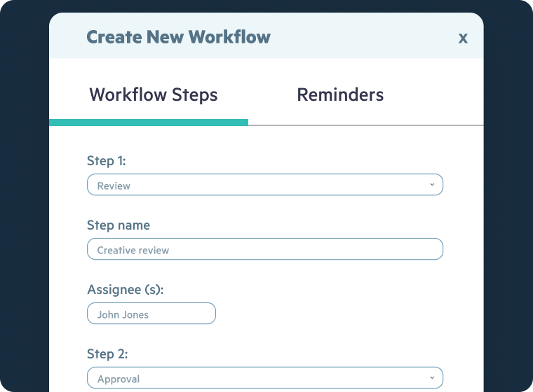 Egnyte workflow setup form