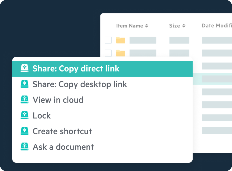 Egnyte file management interface