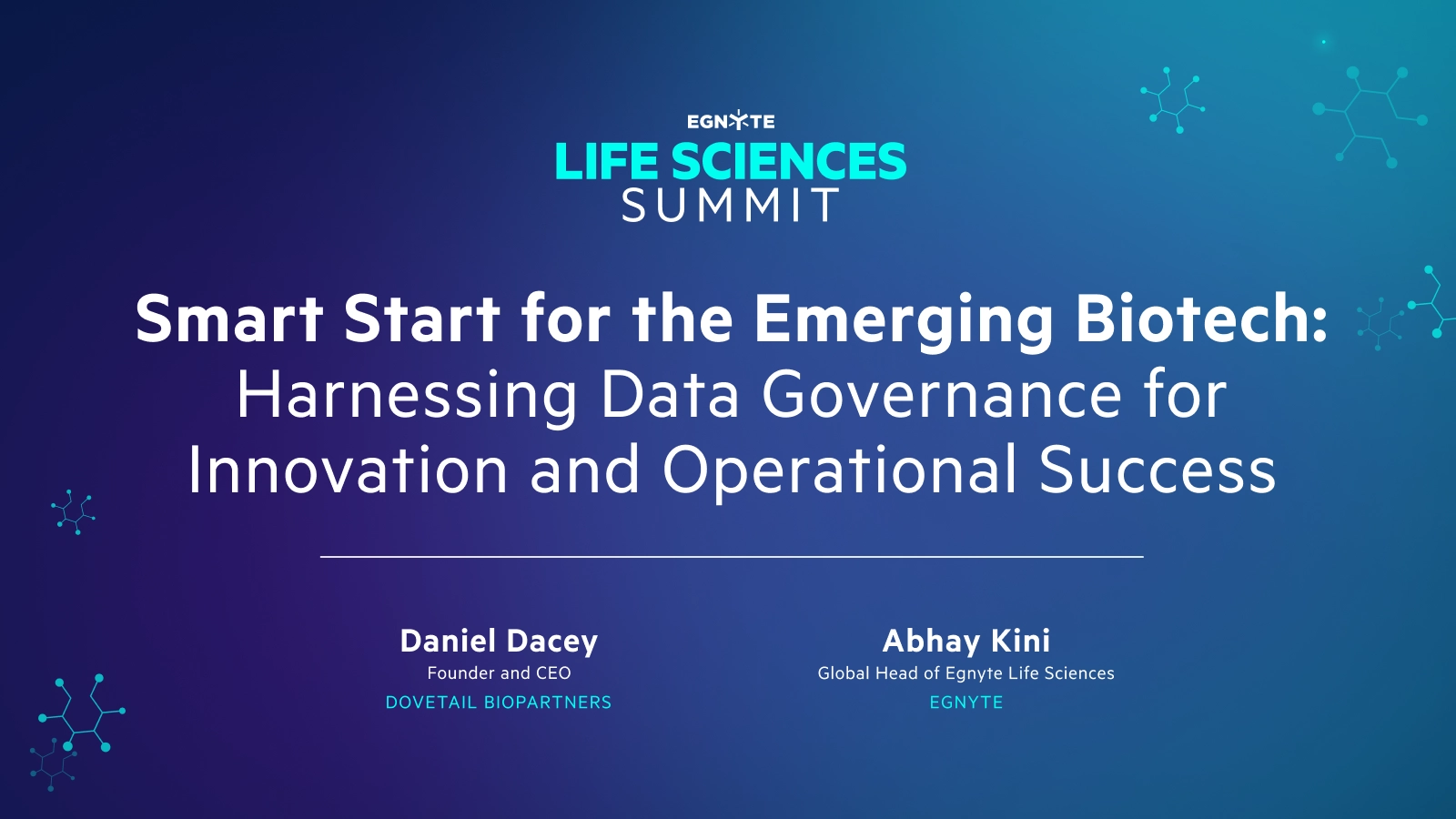 Smart Start for the Emerging Biotech: Harnessing Data Governance for Innovation and Operational Success