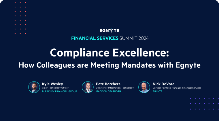 Meeting Compliance Mandates with Egnyte